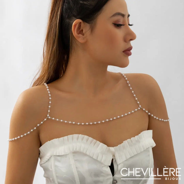 Bijou De Bras Et Poitrine - Perles Or