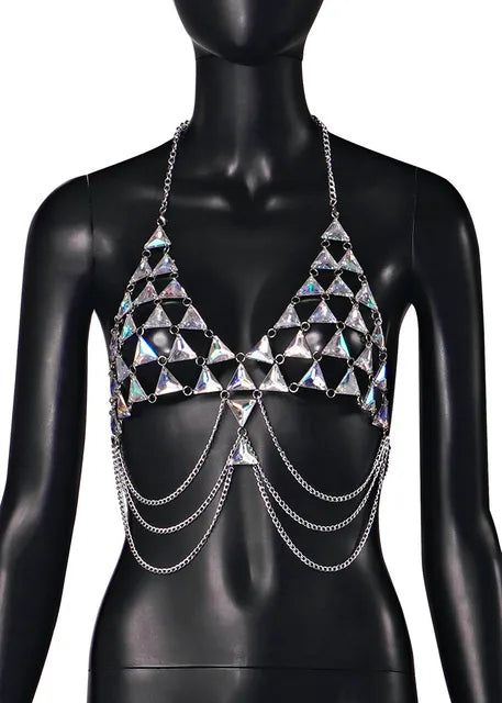 Bijou de Corps avec Chaines Bohème et Cristaux - Alexa Bijoux de Corps