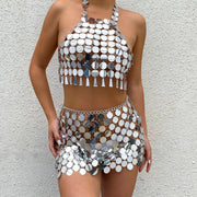 Bustier bijou de corps en sequins et chaine - Manon Bijoux de Corps