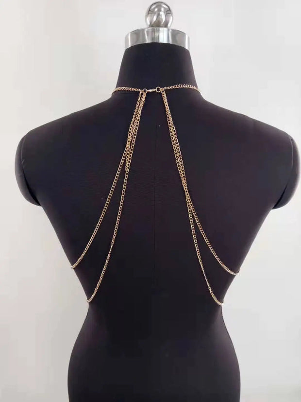 Chaine de corps Body Cotte de Maille avec Sequins - Tina Bijoux de Corps