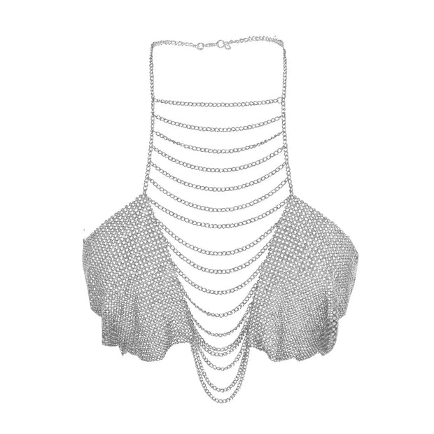 Chaine de corps Body Cotte de Maille avec Sequins - Tina Bijoux de Corps