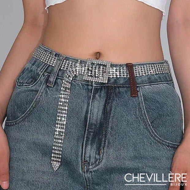 Chaine de taille ceinture à strass - Cléo Chevillère Bijoux