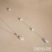 Collier de Dos Pendentif Feuillages et Cristal - Lison Chevillère Bijoux