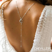 Collier de Dos Nu Pendentif Lune - Moona Chevillère Bijoux
