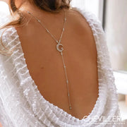 Collier de Dos Nu Pendentif Lune - Moona Chevillère Bijoux