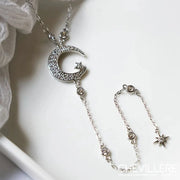 Collier de Dos Nu Pendentif Lune - Moona Chevillère Bijoux