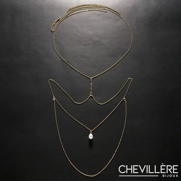 Collier de Dos Pendentif Perle - Maelyne Chevillère Bijoux