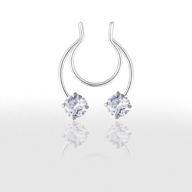 Faux Piercing Nez avec Strass - Chevillère Bijoux