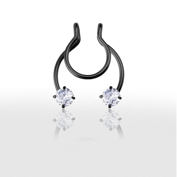 Faux Piercing Nez avec Strass - Chevillère Bijoux
