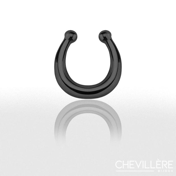 Faux Piercing Noir pour Septum - Chevillère Bijoux