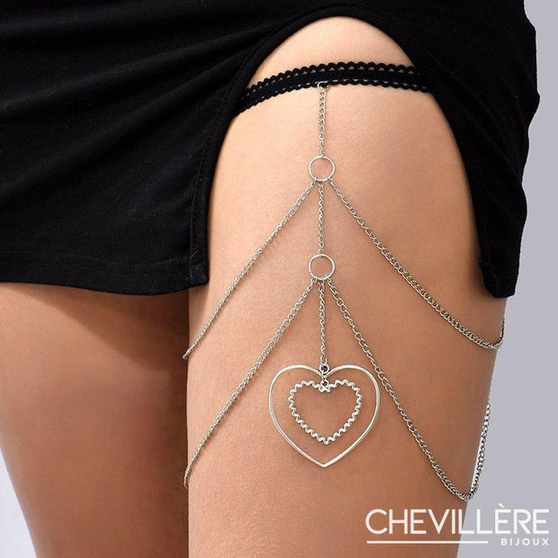 Chaîne Cuisse Coeurs Les Bijoux de Corps