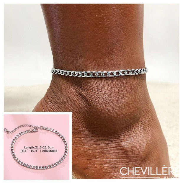 Bracelet de Cheville Femme Argent Les Bijoux de Corps