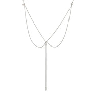 Élégant Bijou de Dos avec Pendentif en Strass - Unique Chevillère Bijoux