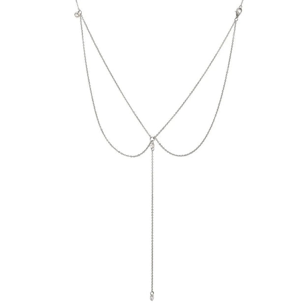Élégant Bijou de Dos avec Pendentif en Strass - Unique Chevillère Bijoux