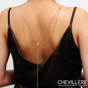 Élégant Bijou de Dos avec Pendentif en Strass - Unique Chevillère Bijoux