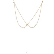 Élégant Bijou de Dos avec Pendentif en Strass - Unique Chevillère Bijoux