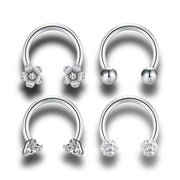 Ensemble  de Piercings pour Nez en Or Rose - Chevillère Bijoux