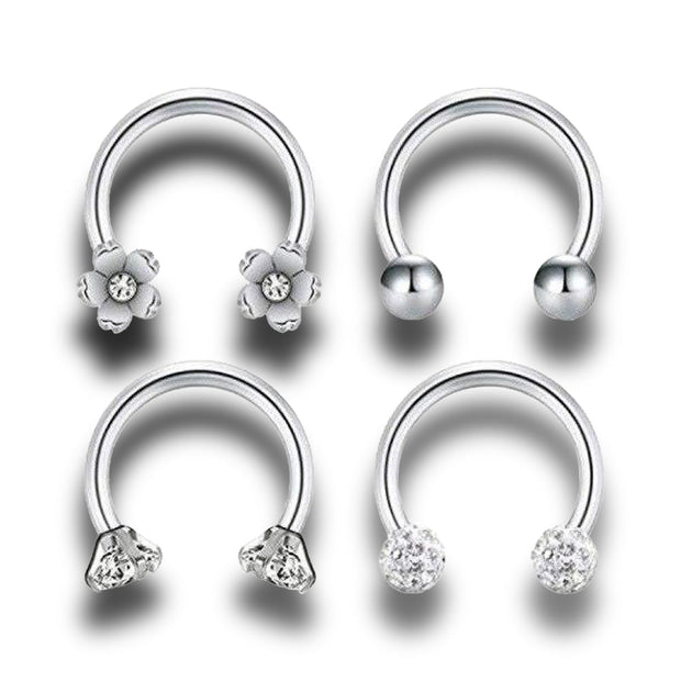 Ensemble  de Piercings pour Nez en Or Rose - Chevillère Bijoux