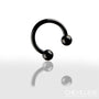 Piercing Téton en Fer Cheval Noir
