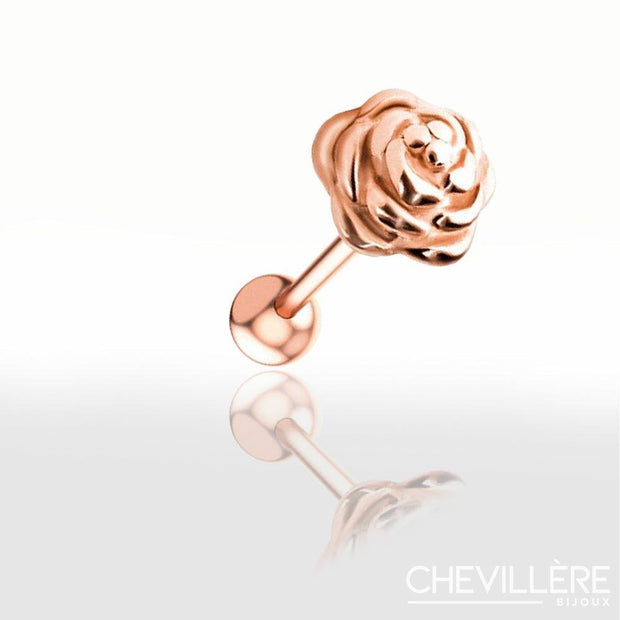 Piercing  pour Langue en Or Rose - Chevillère Bijoux