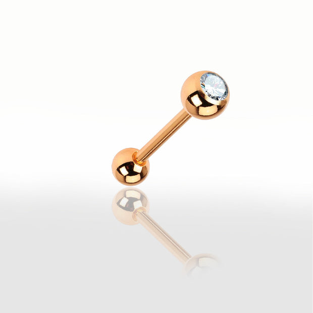 Piercing de Langue en Or Rose - Chevillère Bijoux