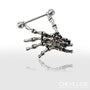 Piercing Téton Motif Main de Squelette