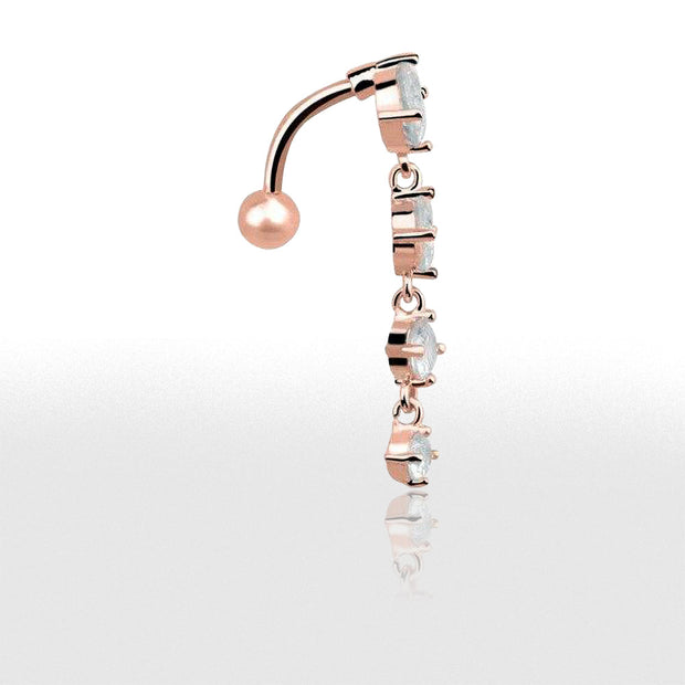 Piercing Nombril  avec Grand Strass - Chevillère Bijoux