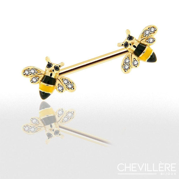Duo de Piercings Téton  en 4mm - Chevillère Bijoux