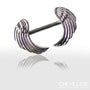 Lot de Piercings Téton Éblouissants Aile D'Ange