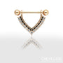 Ensemble Piercing Téton Pendentif Élégant (2 Pièces)