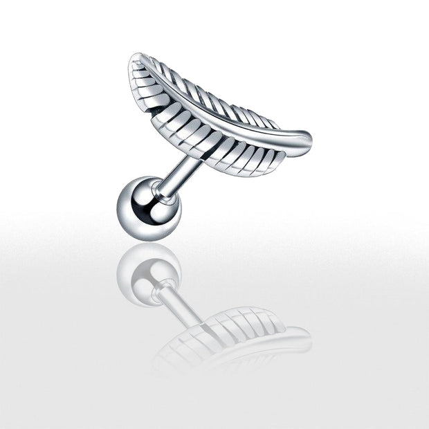 Piercing Tragus en Forme de Plume - Chevillère Bijoux