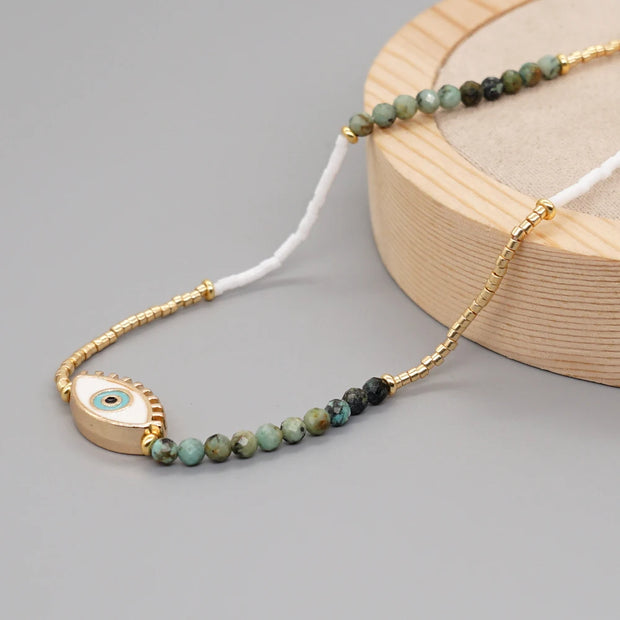 Collier En Pierres Naturelles - Bohème Protecteur - Chevillère Bijoux