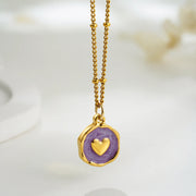 Collier En Pierres Naturelles - Nacre- Coeur - Chevillère Bijoux