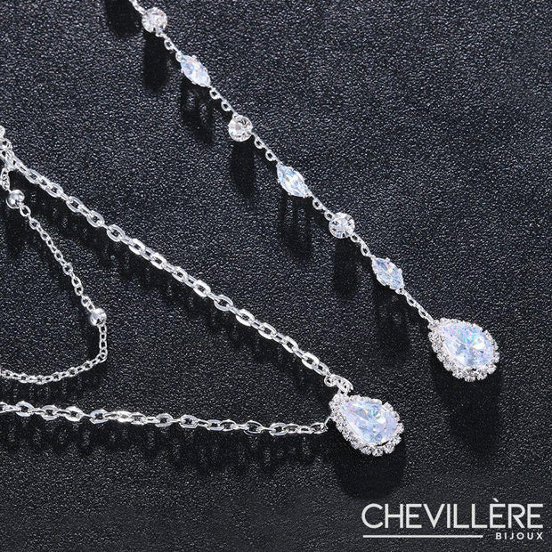 Collier de Dos Argent Mariage Chevillère Bijoux
