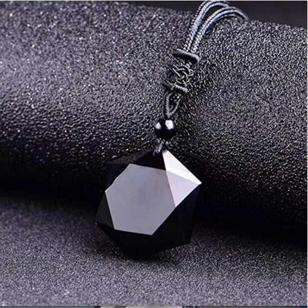 Collier Pierre Naturelle - Obsidienne Noire - Chevillère Bijoux