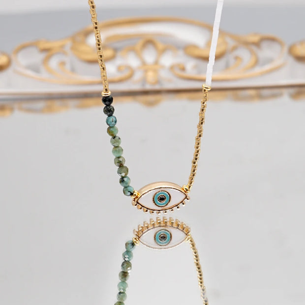 Collier En Pierres Naturelles - Bohème Protecteur - Chevillère Bijoux