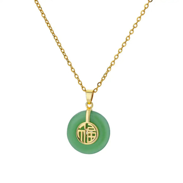 Collier En Pierre Naturelle - Jade - Porte Bonheur - Chevillère Bijoux