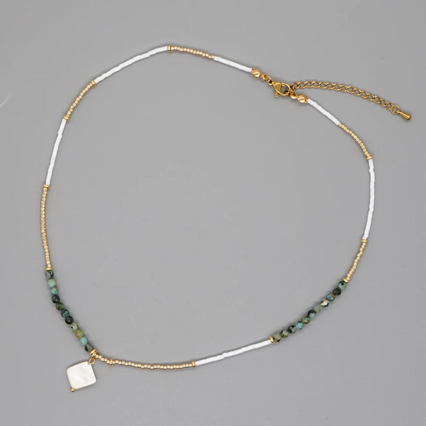 Collier En Pierres Naturelles - Bohème Chic - Chevillère Bijoux
