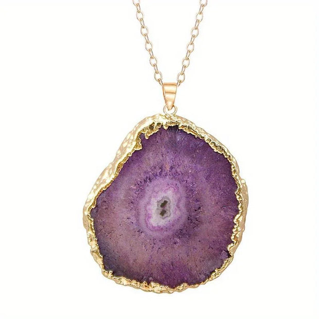 Collier En Pierre Naturelle - Géode d’Améthyste - Chevillère Bijoux