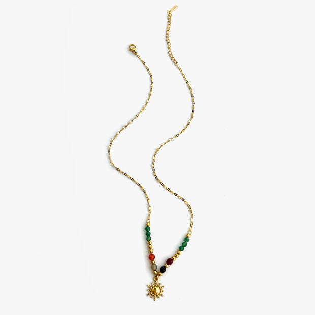 Collier En Pierres Naturelles Raffiné - Bohème Chic - Chevillère Bijoux