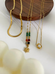 Collier En Pierres Naturelles Raffiné - Bohème Chic - Chevillère Bijoux