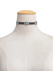 Collier Ras-Du-Cou En Pierre Naturelle - Turquoise - Chevillère Bijoux