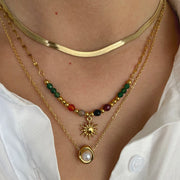 Collier En Pierres Naturelles Raffiné - Bohème Chic - Chevillère Bijoux