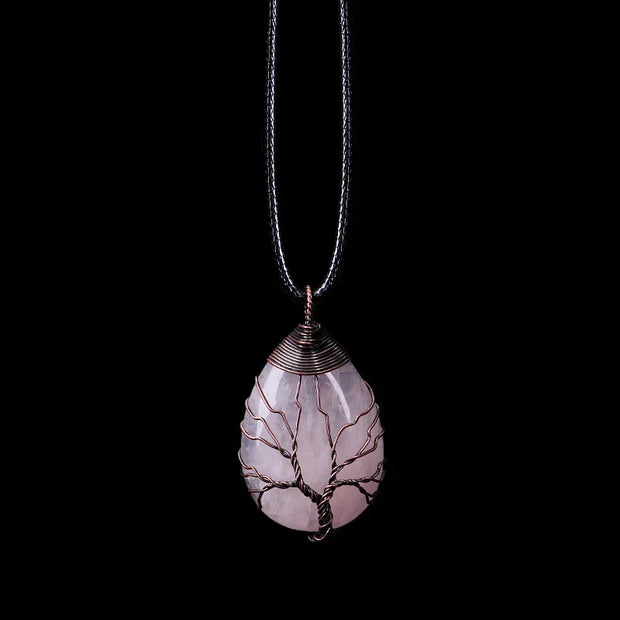 Collier En Pierre Naturelle Arbre De Vie - Éveil du Coeur - Chevillère Bijoux