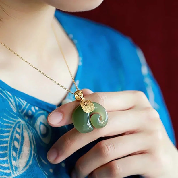 Collier En Pierre Naturelle  - Jade Vert - Chevillère Bijoux