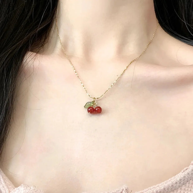 Collier En Pierres Naturelles - Cerise - Cornaline