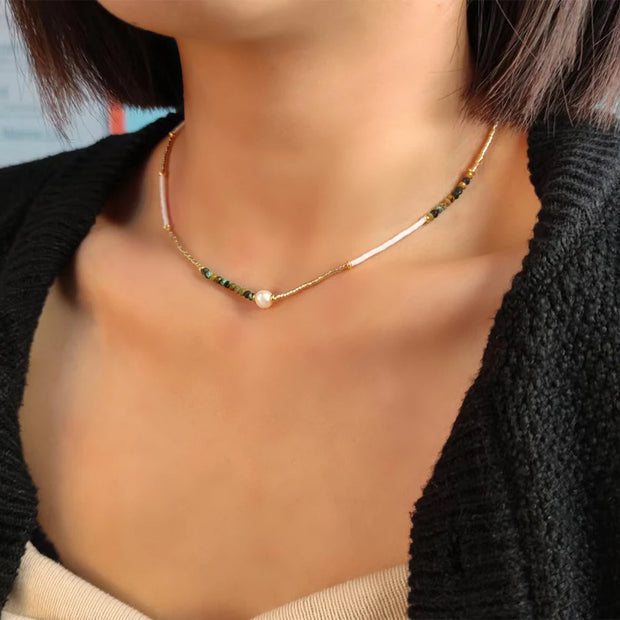 Collier En Pierres Naturelles - Bohème - Chevillère Bijoux