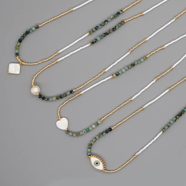Collier En Pierres Naturelles - Bohème Chic - Chevillère Bijoux
