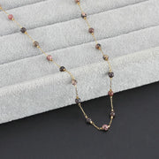 Collier En Pierres Naturelles - Tourmaline Multicolore - Chevillère Bijoux