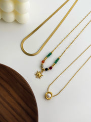 Collier En Pierres Naturelles Raffiné - Bohème Chic - Chevillère Bijoux